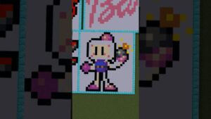 Minecraft Falling Blocks Pixel ART Bomberman #shorts
